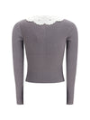 lace collar knit top