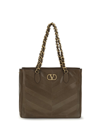 laseine chevron nappa shopping bag