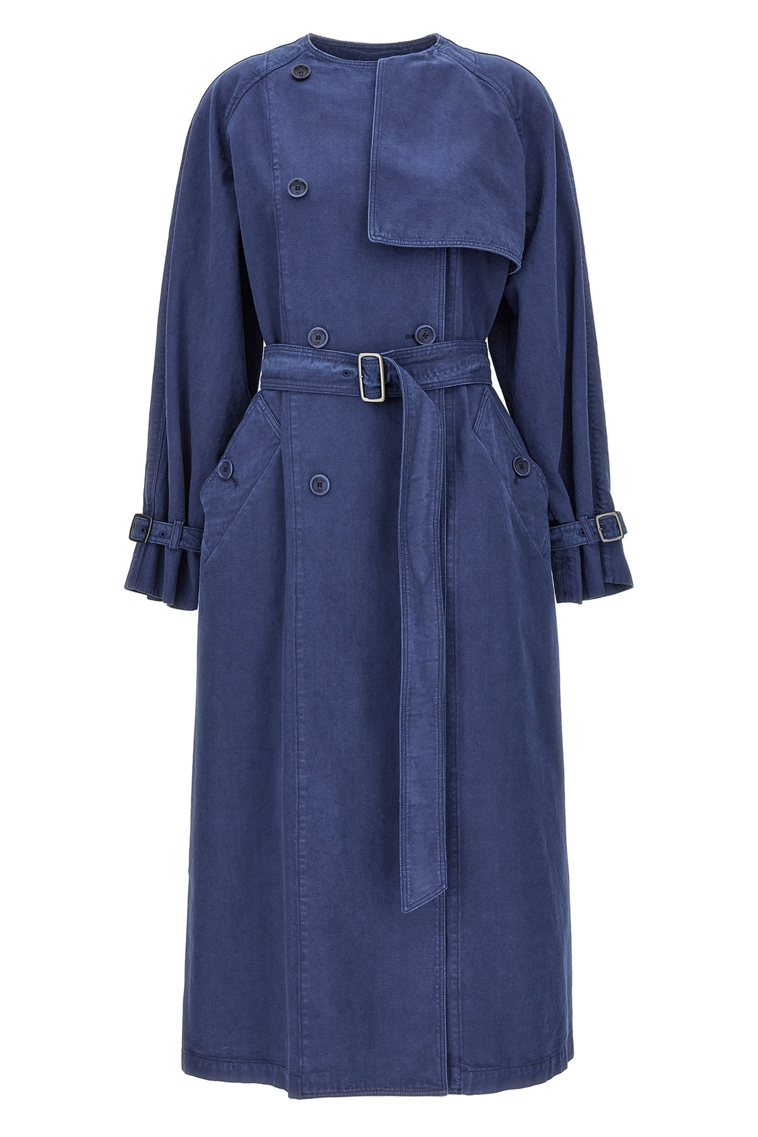 MAX MARA 38 calao double-breasted cotton trench coat