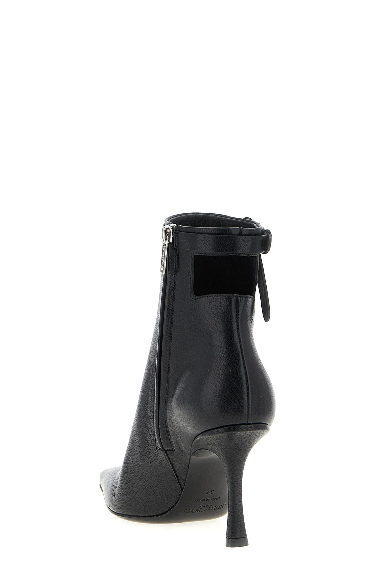 camie shiny kidskin leather ankle boots