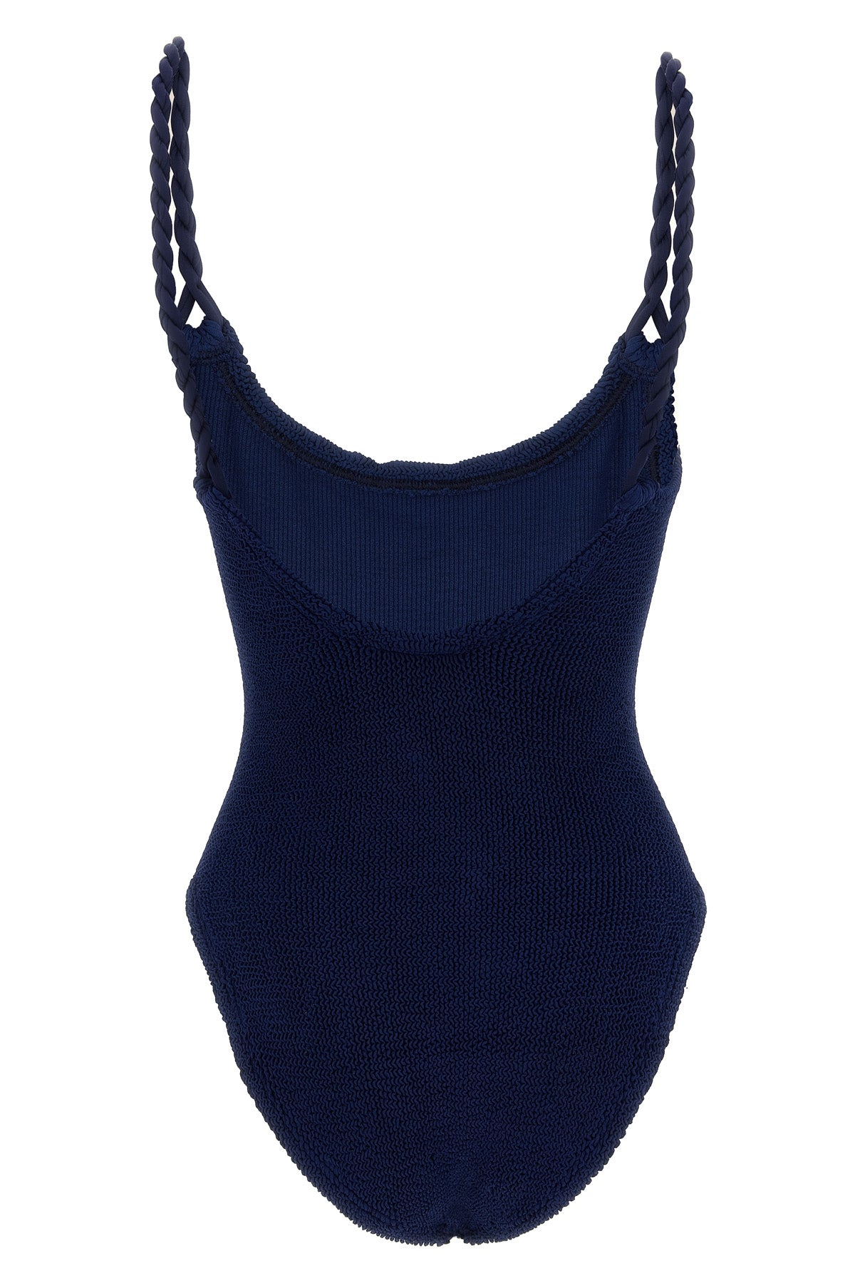 the hunza g camille one-piece swimsuit redefines beachwear through an innovative