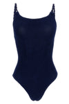 the hunza g camille one-piece swimsuit redefines beachwear through an innovative