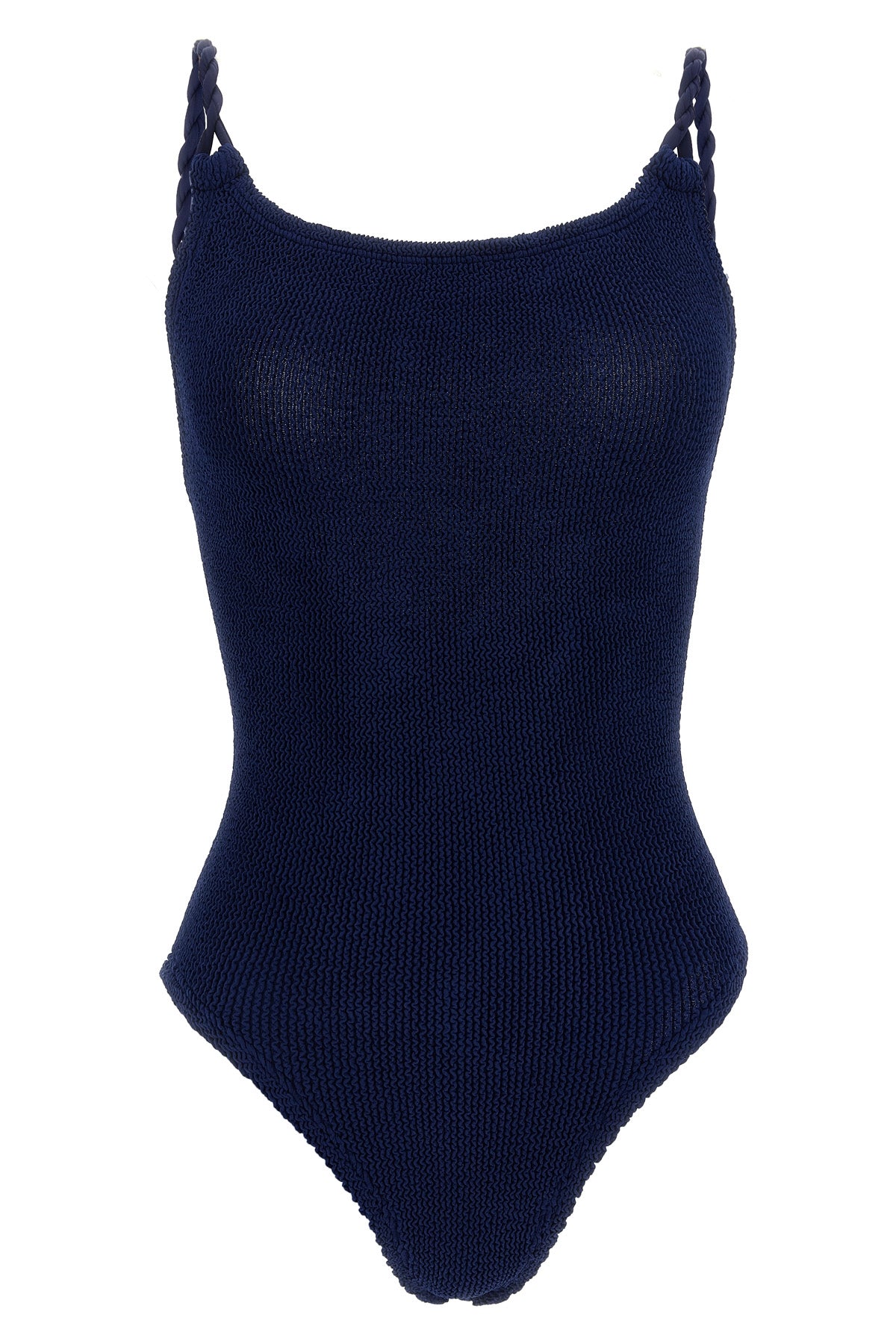 the hunza g camille one-piece swimsuit redefines beachwear through an innovative