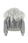 the attico bomber jacket stands out for its bold aesthetic that blends sporty vo