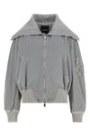 the attico bomber jacket stands out for its bold aesthetic that blends sporty vo