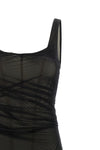 the attico midi dress redefines the silhouette through a sophisticated play of t
