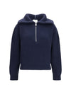 cashmere high-neck zip sweater