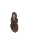 double-band satin sandals