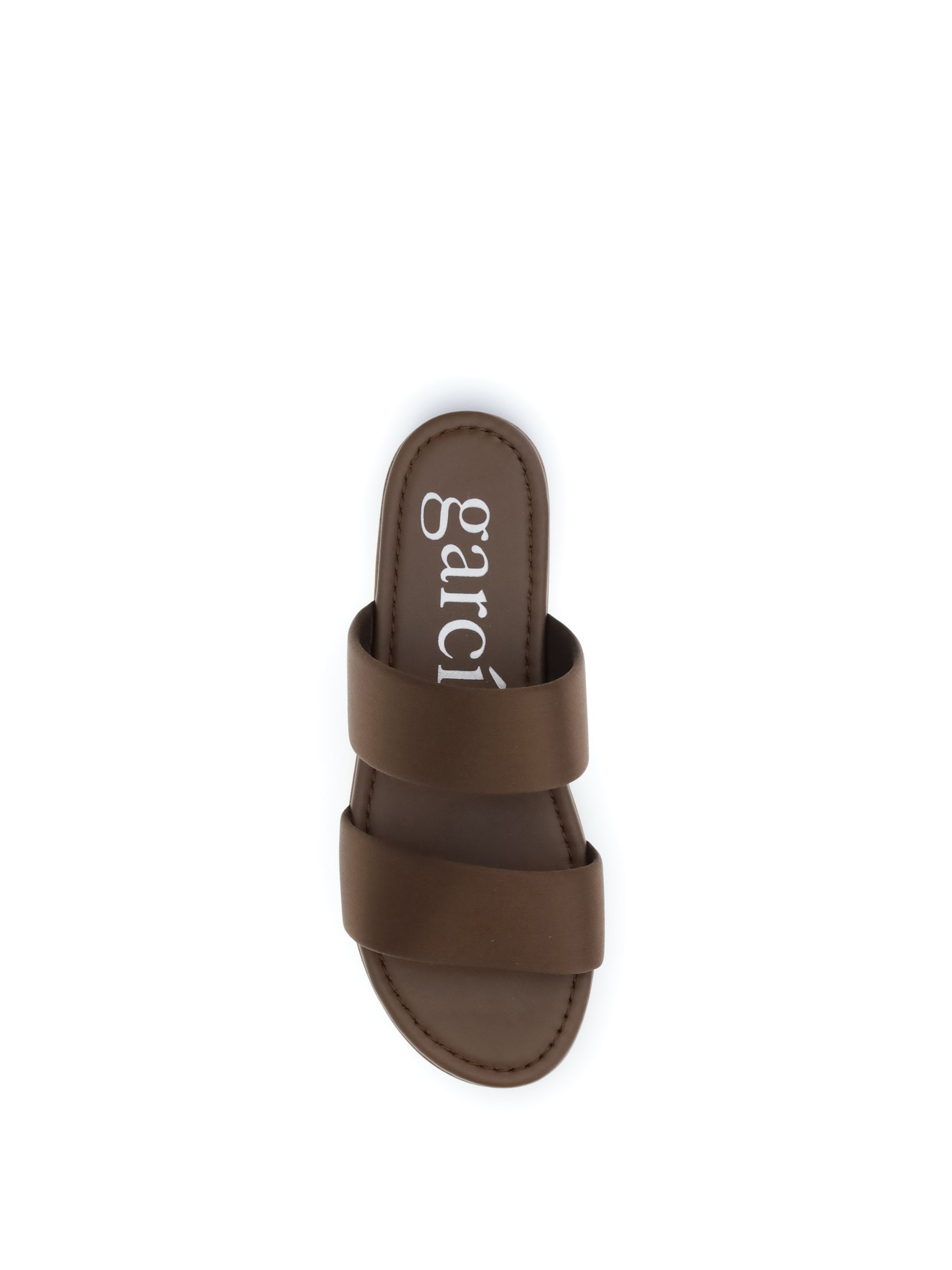 double-band satin sandals