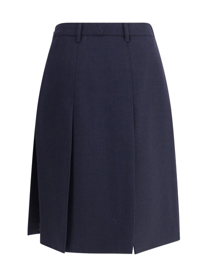 PRADA 44 virgin wool midi skirt
