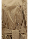 translucent technical fabric trench with lavallière collar