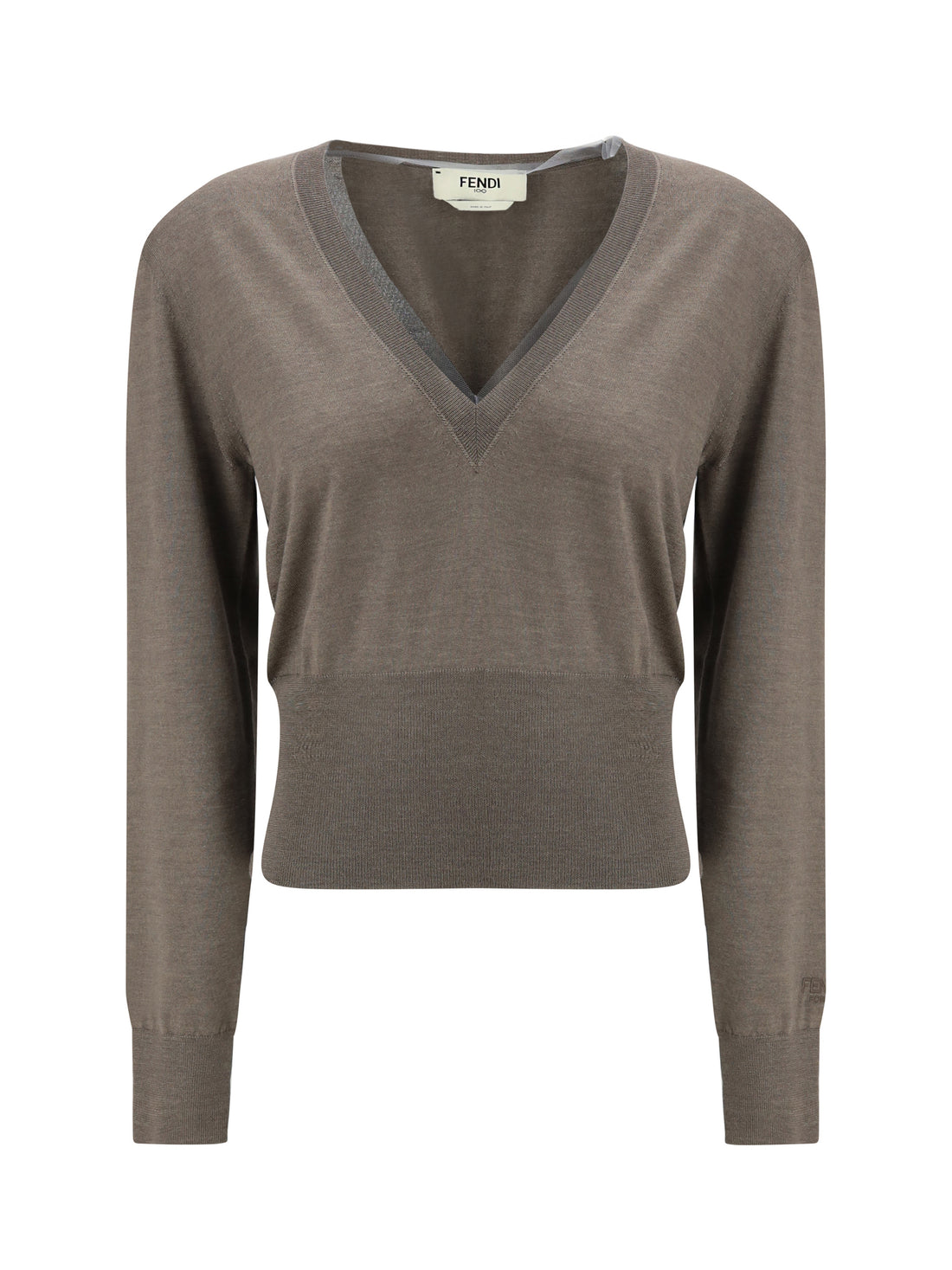 FENDI 40 cashmere and silk long-sleeve sweater