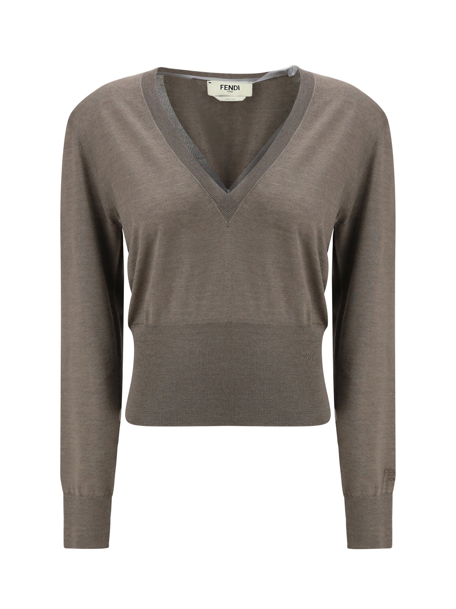 FENDI 40 cashmere and silk long-sleeve sweater