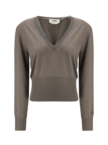 FENDI 40 cashmere and silk long-sleeve sweater
