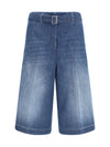 cotton shorts with a belt