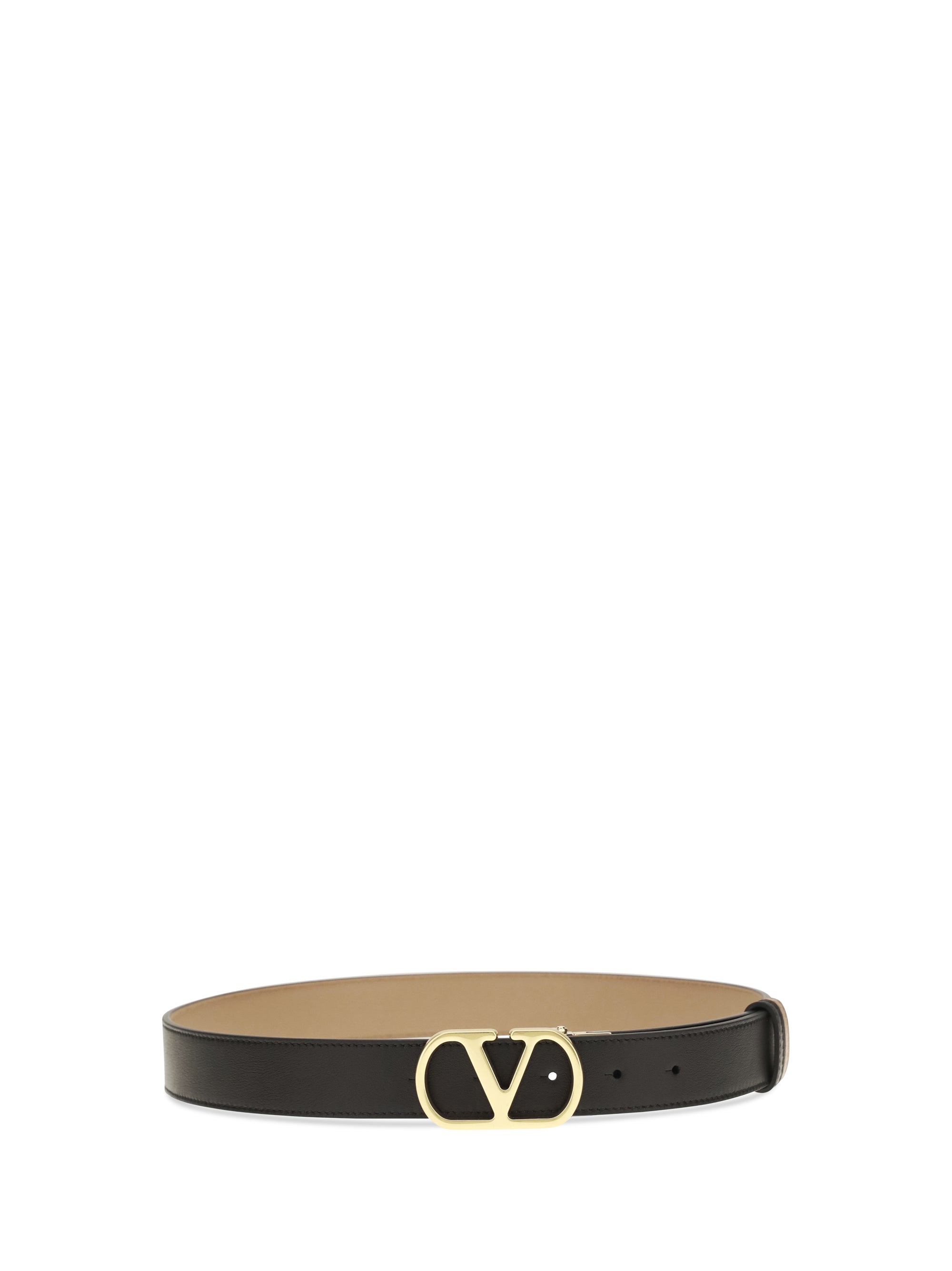 vlogo signature reversible polished calf leather belt