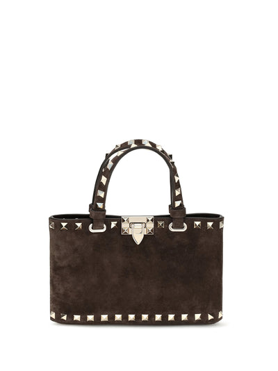 suede rockstud mini handbag
