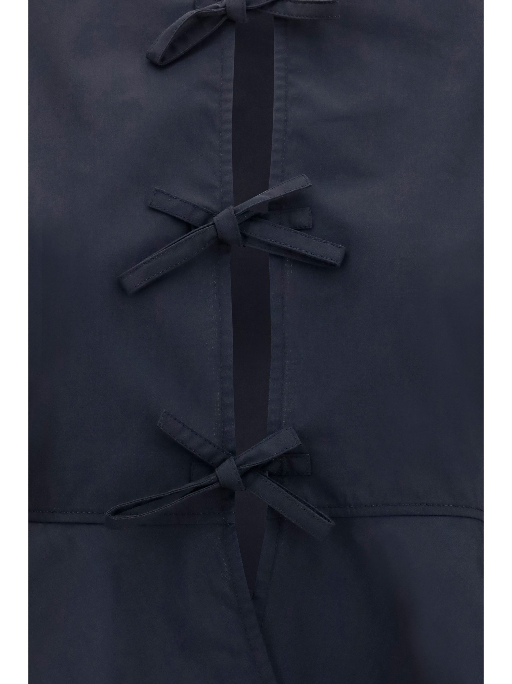cotton poplin blouse with bows