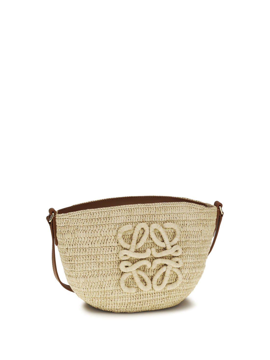 LOEWE OS eclipse raffia and calfskin shoulder bag loewe x paula’s ibiza
