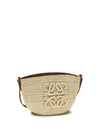 eclipse raffia and calfskin shoulder bag loewe x paula’s ibiza