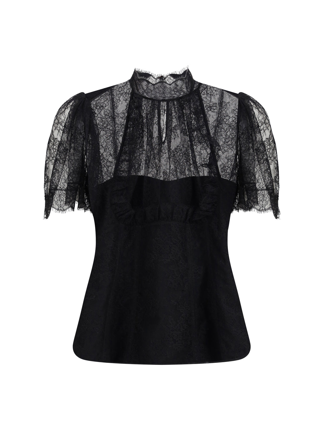 ALEXANDER MCQUEEN 42 floral lace top 