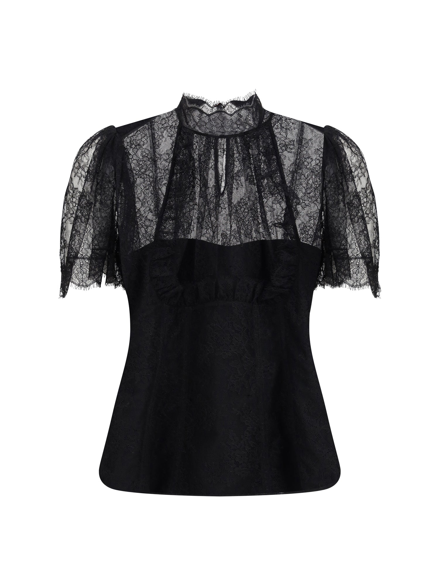 ALEXANDER MCQUEEN 42 floral lace top 