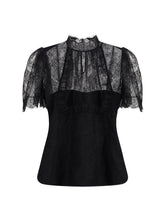 ALEXANDER MCQUEEN 42 floral lace top 