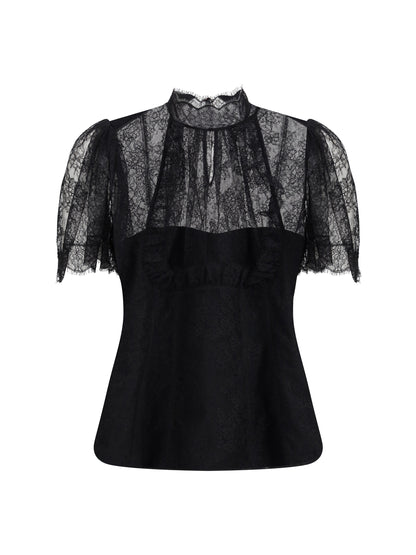 ALEXANDER MCQUEEN 42 floral lace top 
