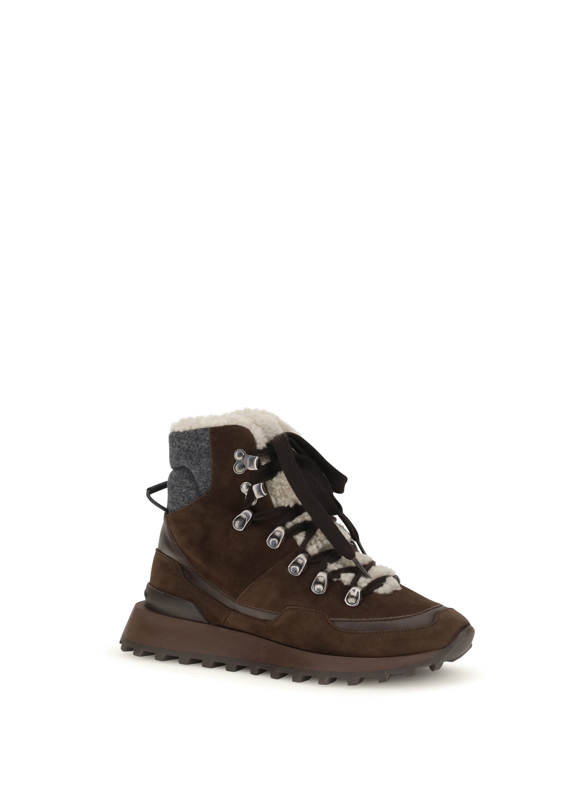 suede lace-up ankle boots