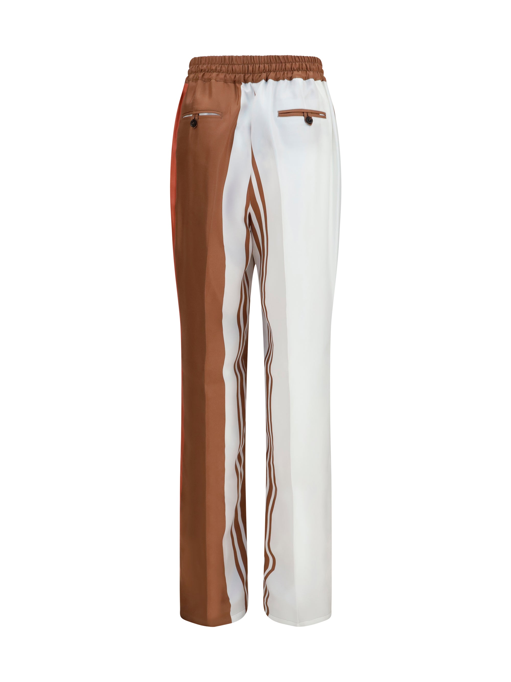 striped silk pants