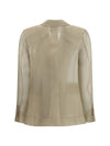 slogan jacket in silk organza