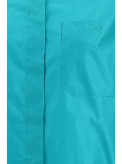 FENDI 38 silk taffeta shirt 