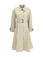 BURBERRY 8 ellingham fit-and-flare long gabardine trench coat