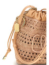 raffia drawstring shoulder bag