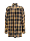 barbellino check pattern shirt with all-over micro rhinestones