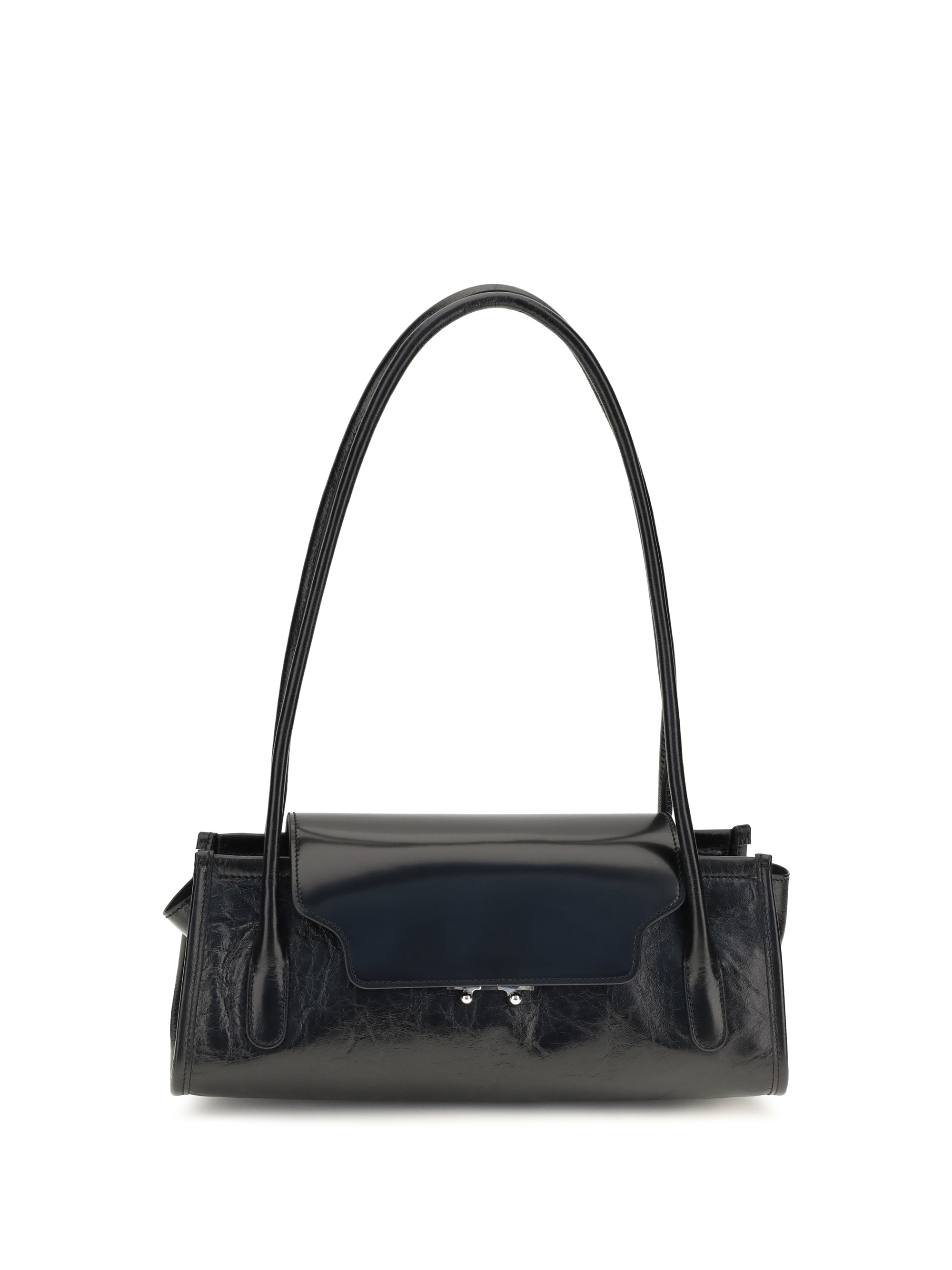 trunkette leather shoulder bag