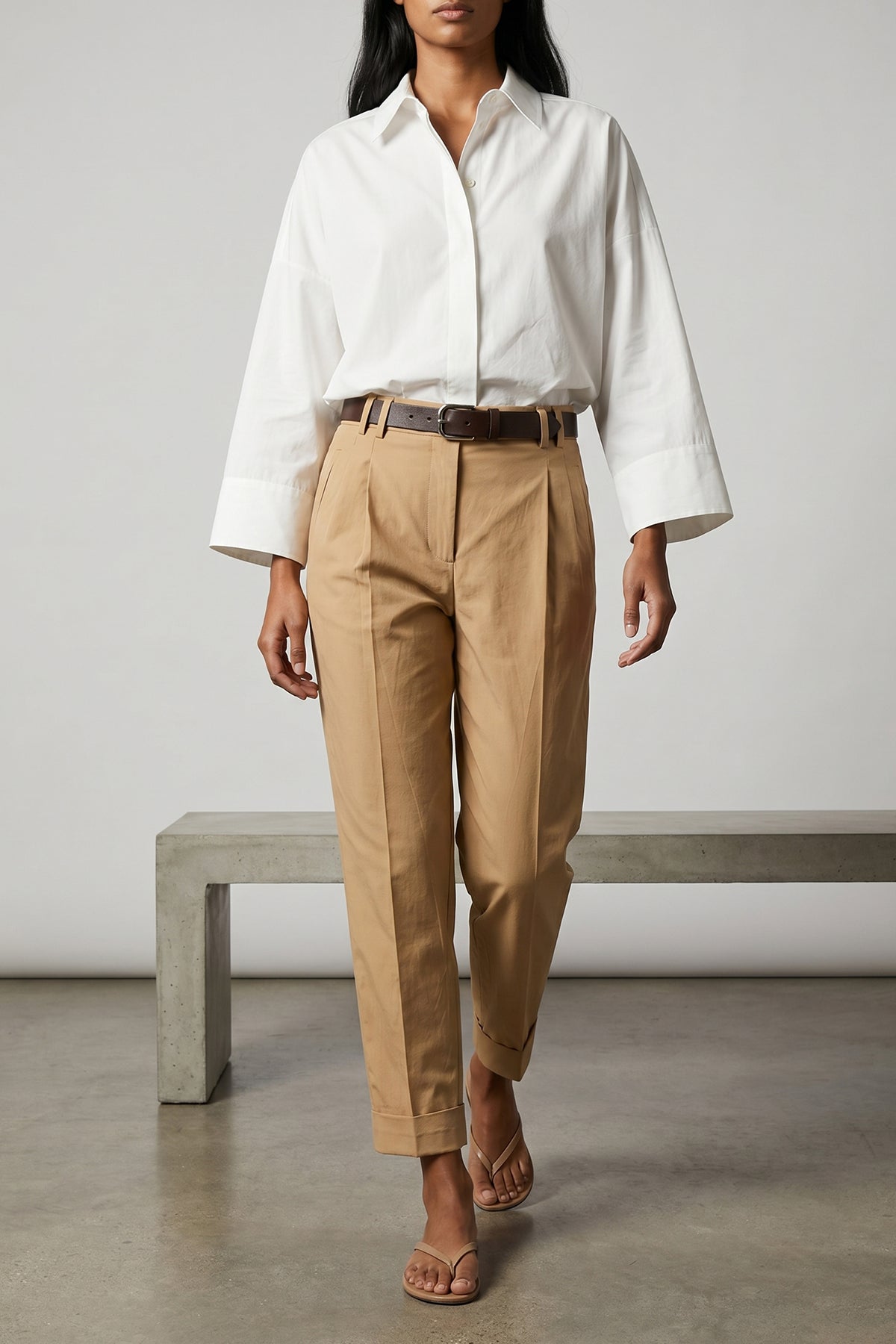 albertino cotton canvas pants