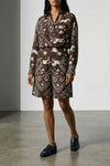 bandana print silk bermuda shorts