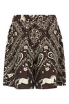 bandana print silk bermuda shorts