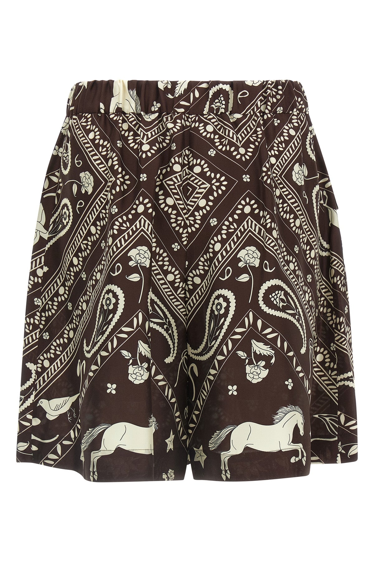 bandana print silk bermuda shorts
