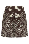 bandana print silk bermuda shorts