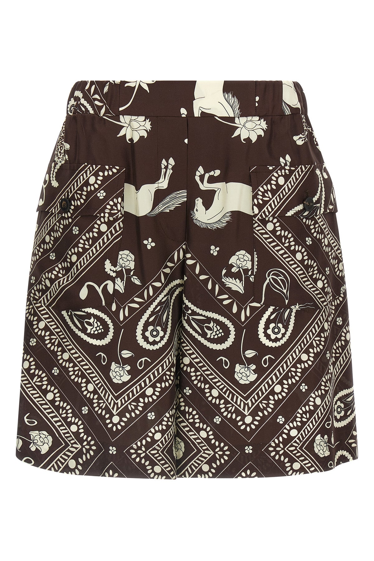 bandana print silk bermuda shorts