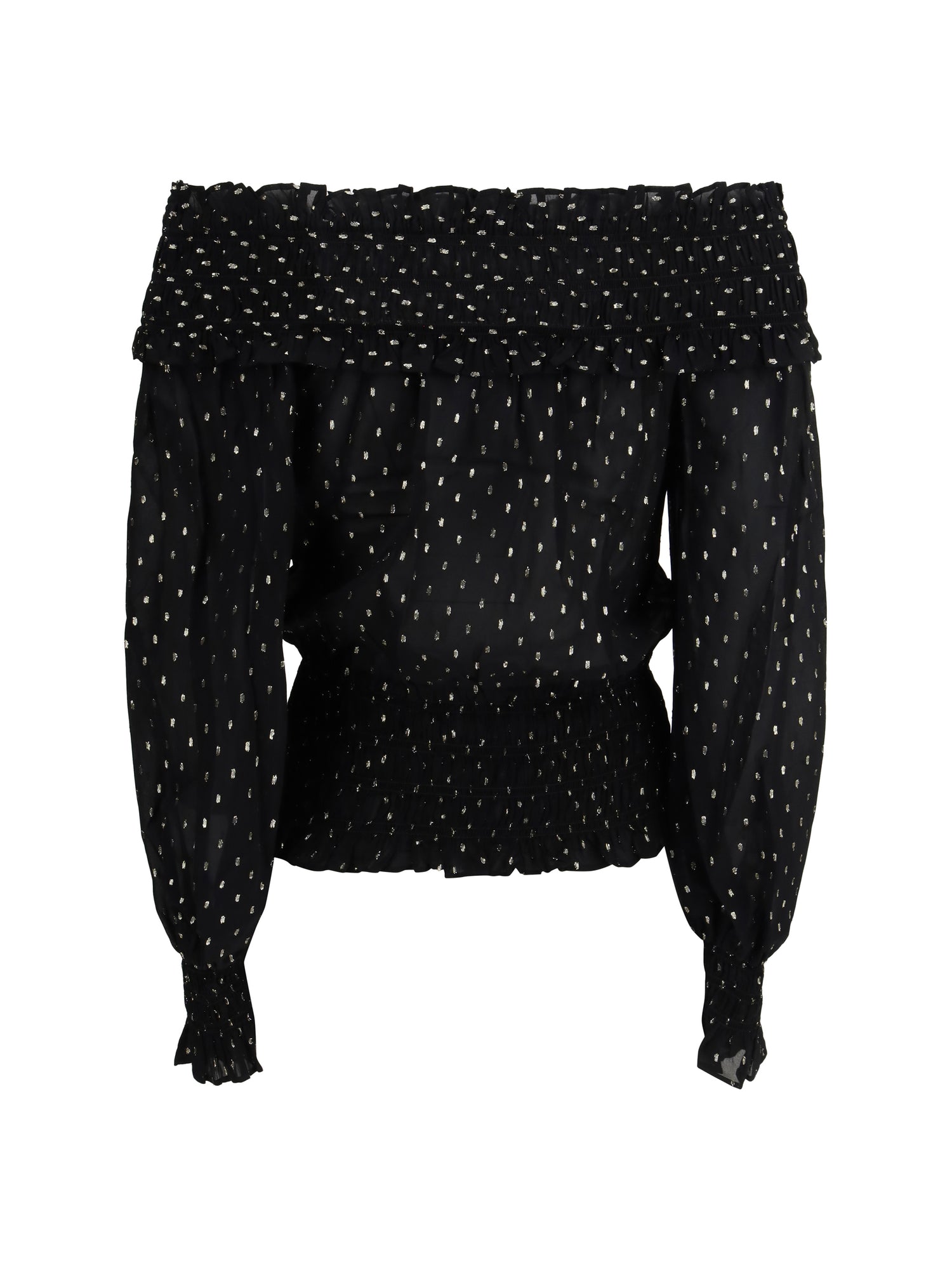 SELF-PORTRAIT 6 off-the-shoulder chiffon top