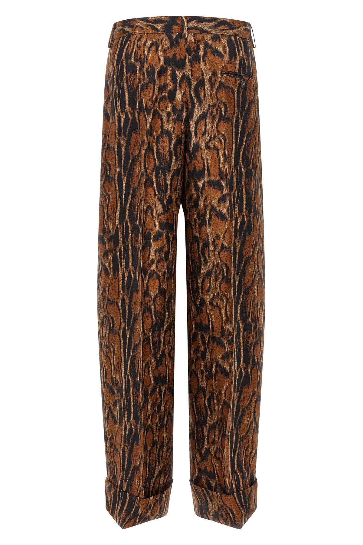 alberto biani pure silk trousers define a fluid and relaxed silhouette through a