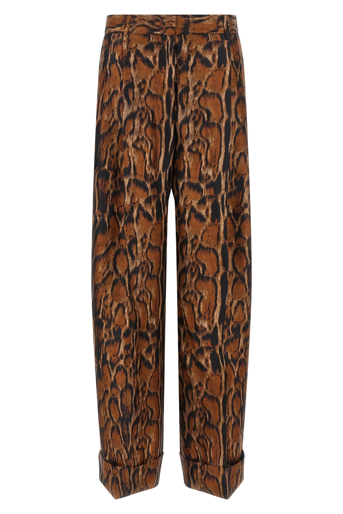 alberto biani pure silk trousers define a fluid and relaxed silhouette through a