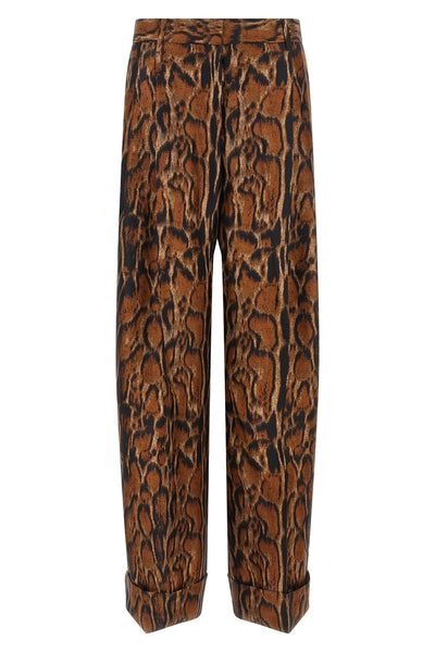 alberto biani pure silk trousers define a fluid and relaxed silhouette through a