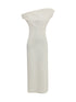 MAGDA BUTRYM 38 white off-shoulder midi dress