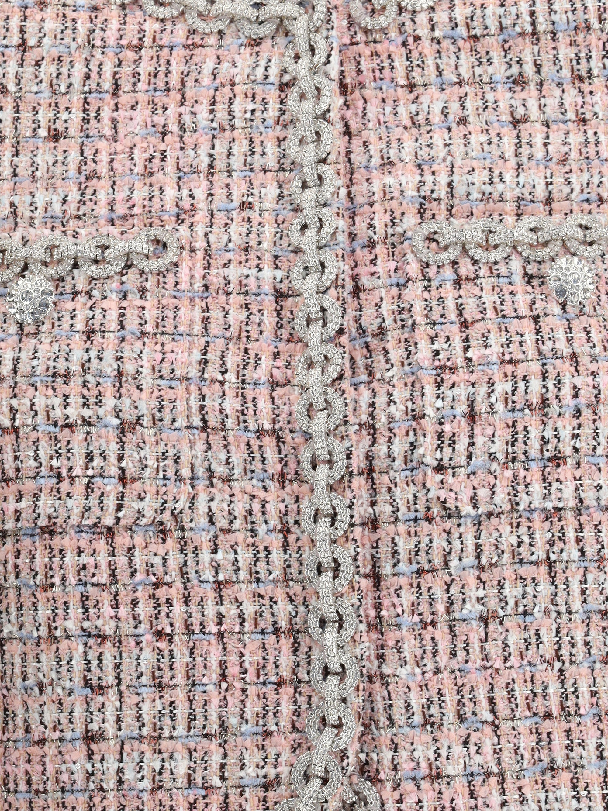 SELF-PORTRAIT 6 bouclé fur cuffed jacket 