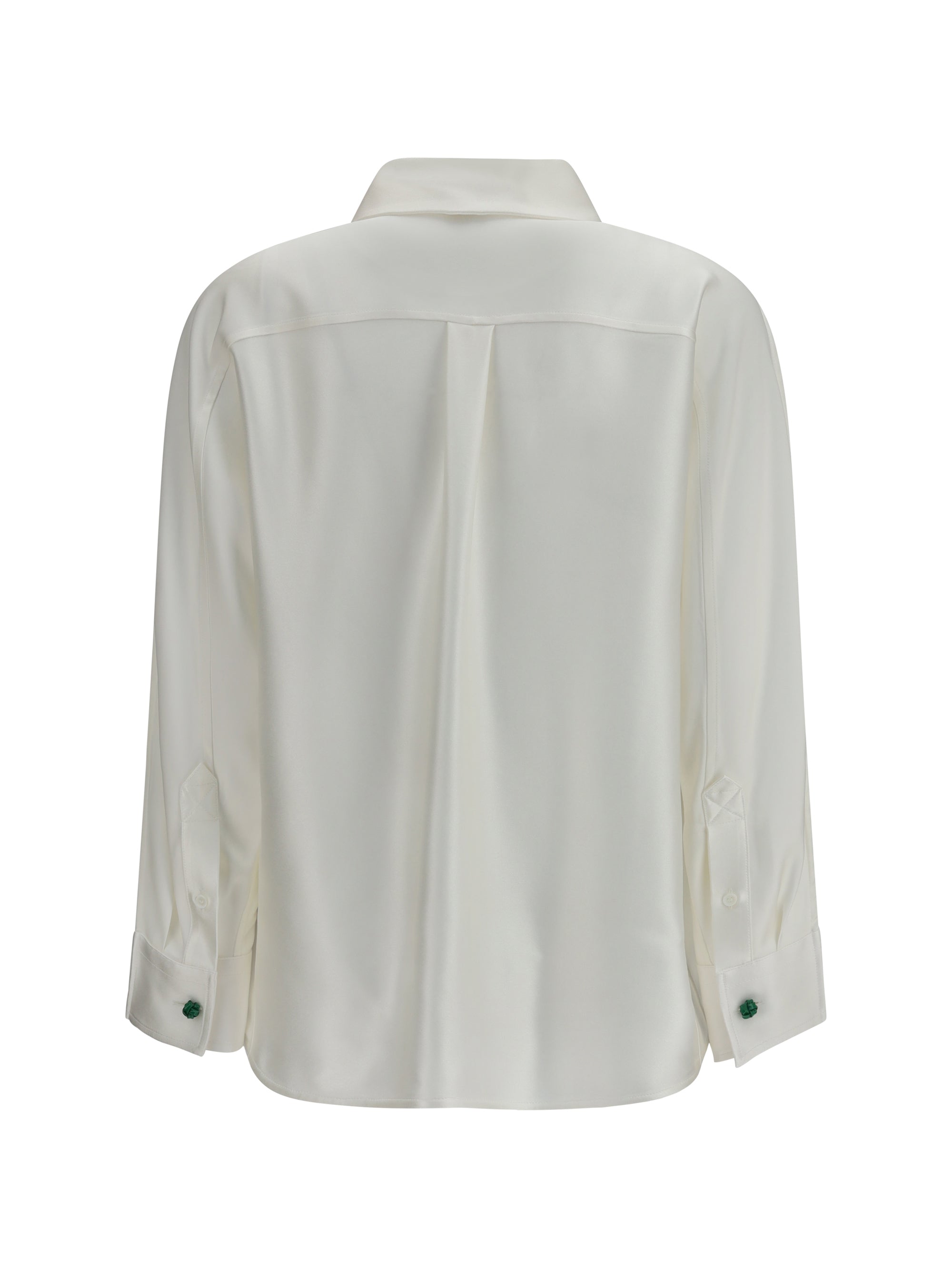 oversized fluid silk satin shirt