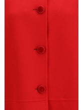 VALENTINO 44 single-breasted compact drap coat